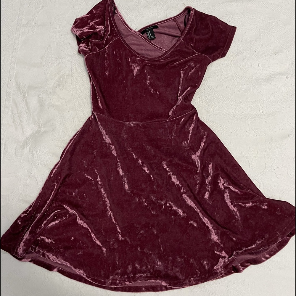 Crushed velvet forever 21 dress